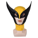 Movie Deadpool & Wolverine (2024) Wolverine Yellow Mask Cosplay Helmet Masquerade Halloween Party Props