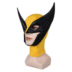 Movie Deadpool & Wolverine (2024) Wolverine Yellow Mask Cosplay Helmet Masquerade Halloween Party Props