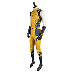 Movie Deadpool & Wolverine (2024)Wolverine Yellow Sleeveless Jumpsuit Outfits Cosplay Costume Halloween Carnival Suit