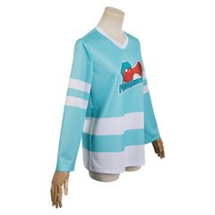 Movie Inside Out 2 (2024)  Riley Andersen Fog Horns Blue Team Uniform Shirt Outfits Cosplay Costume Halloween Carnival Suit