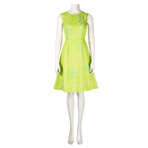 Movie Inside Out 2 (2024) Joy Green Dress Outfits Cosplay Costume Halloween Carnival Suit