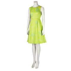 Movie Inside Out 2 (2024) Joy Green Dress Outfits Cosplay Costume Halloween Carnival Suit