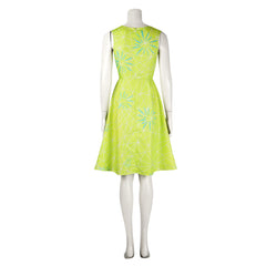 Movie Inside Out 2 (2024) Joy Green Dress Outfits Cosplay Costume Halloween Carnival Suit
