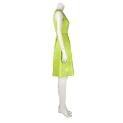 Movie Inside Out 2 (2024) Joy Green Dress Outfits Cosplay Costume Halloween Carnival Suit