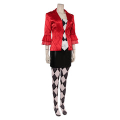 Movie Joker 2 Joker: Folie à Deux (2024) Harley Quinn Red Outfits Cosplay Costume Halloween Carnival Suit