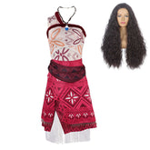 Moana 2 (2024) Moana Red Outfits Cosplay Costume Halloween Carnival Suit