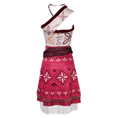 Movie Moana 2 (2024) Moana Red Outfits Cosplay Costume Halloween Carnival Suit