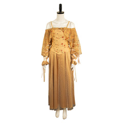 Movie Padme Amidala Meadow Yellow Dress Outfits Costume Halloween Carnival Suit