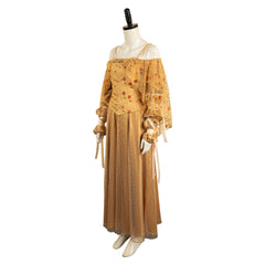 Movie Padme Amidala Meadow Yellow Dress Outfits Costume Halloween Carnival Suit