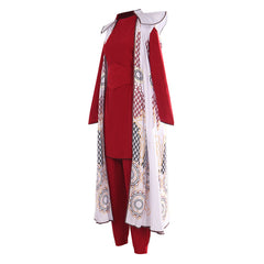 Movie Princess Leia Red Outfits Cosplay Costume Halloween Carnival Suit