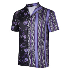 Movie Road House (2024) Knox Purple Shirt Outfits Cosplay Costume Halloween Carnival Suit