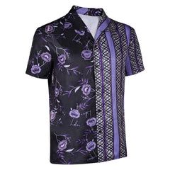 Movie Road House (2024) Knox Purple Shirt Outfits Cosplay Costume Halloween Carnival Suit