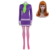 Scooby Doo Daphne Blake Scoob Purple Dress Outfits Cosplay Costume Suit