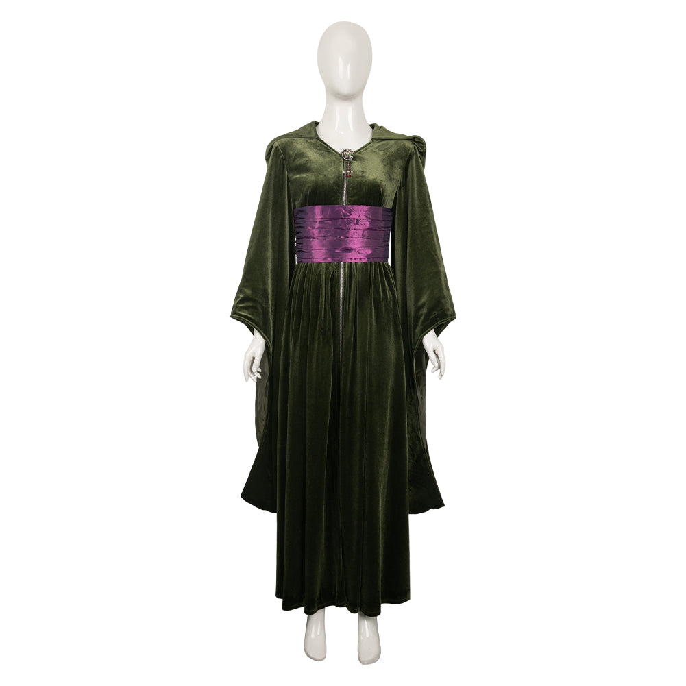 Movie Padme Amidala Green Velvet Dress Outfits Cosplay Costume