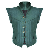 Movie Tangled Flynn Rider Medieval Green Waistcoat Outfits Cosplay Costume Halloween Carnival Suit
