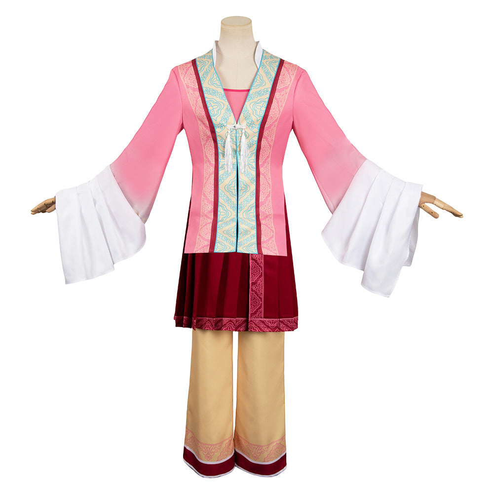 Movie White Snake 3 (2024) Baoqing Fox Pink Outfits Cosplay Costume Halloween Carnival Suit