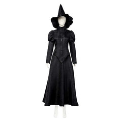 Movie Wicked (2024) Elphaba Black Witch Dress Outfits Cosplay Costume Halloween Carnival Suit