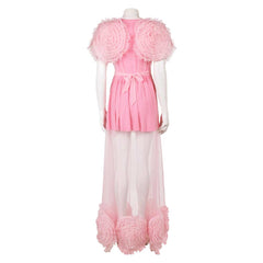 Movie Wicked (2024) Glinda Pink Dress Sleepwear Outfits Cosplay Costume Halloween Carnival Suit