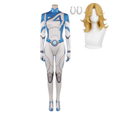 Mv Rivals (2024) Invisible Woman Blue White Jumpsuit Outfits Cosplay Costume