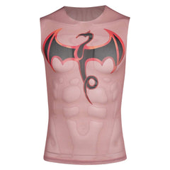 Mv Rivals (2025) Iron Fist Muscle Dragon Tattoo Vest Shirt Outfits Cosplay Costume