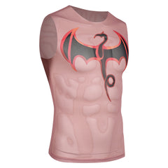 Mv Rivals (2025) Iron Fist Muscle Dragon Tattoo Vest Shirt Outfits Cosplay Costume
