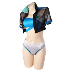 Mv Rivals (2025) Luna Snow Blue Swimsuit Outfits Cosplay Costume