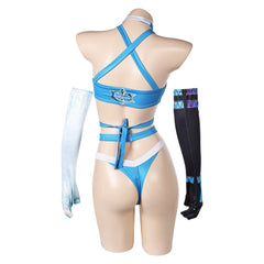 Mv Rivals (2025) Luna Snow Blue White Sexy Lingerie Outfits Cosplay Costume