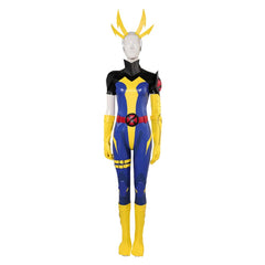 Mv Rivals (2025) Magik X-Uniform Blue Yellow Jumpsuit Set Outfits Cosplay Costume