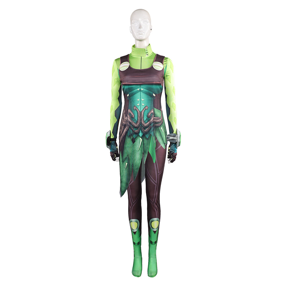 Mv Rivals (2025) Mantis Green Jumpsuit Outfits Cosplay Costume Carnival Suit