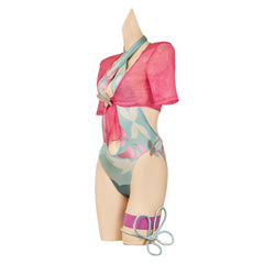 Mv Rivals (2025) Psylocke Pink Blue Swimsuit Set Outfits Cosplay Costume