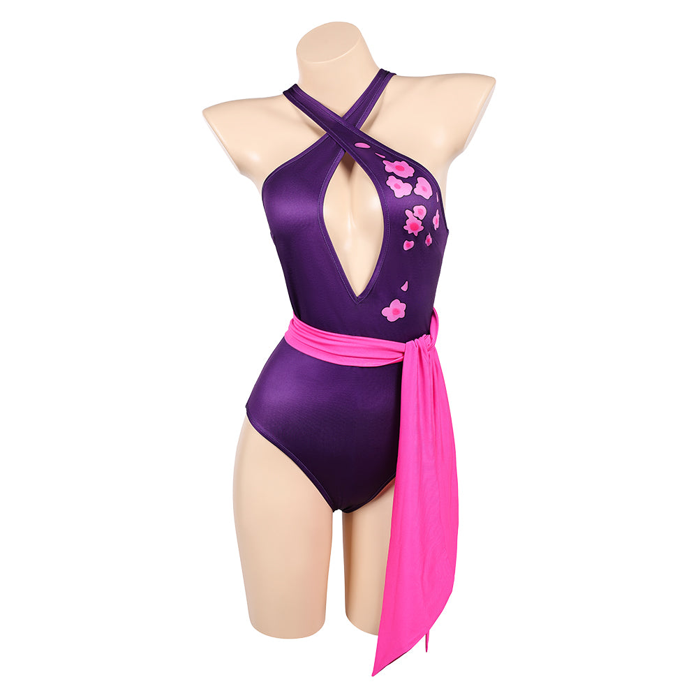 Mv Rivals (2025) Psylocke Purple Pink Swimsuit Outfits Cosplay Costume
