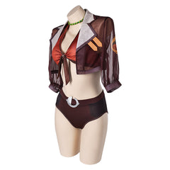 Mv Rivals (2025) Squirrel Girl Doreen Green Brown Swimsuit Outfits Cosplay Costume - Coshduk