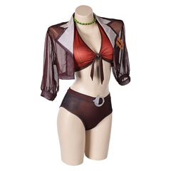 Mv Rivals (2025) Squirrel Girl Doreen Green Brown Swimsuit Outfits Cosplay Costume - Coshduk