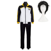 Natsuki Subaru Casual White Black Jacket Pants Sportswear Outfits Cosplay Costume