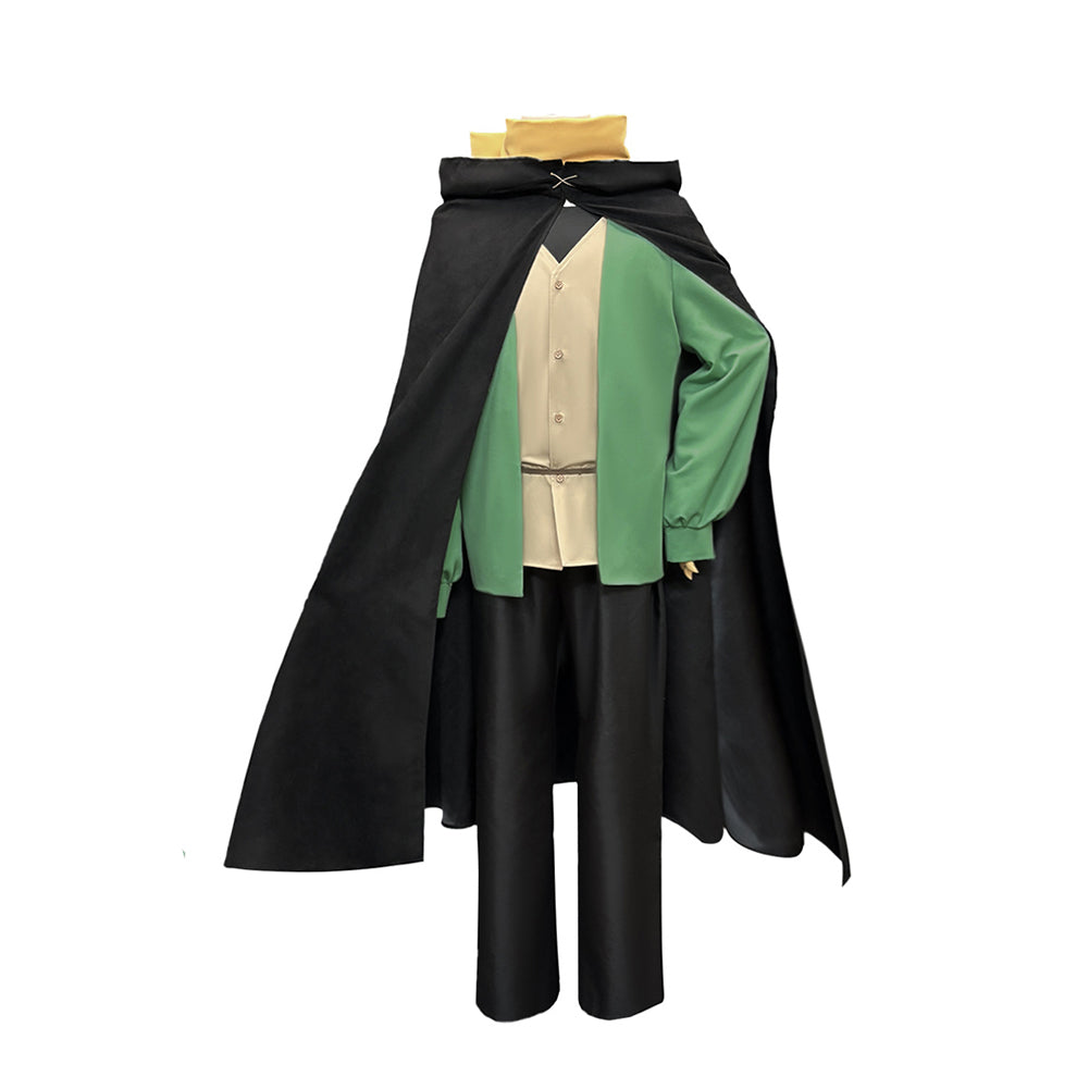 Natsuki Subaru Season 4 Black Cloak Green Set Outfits Cosplay Costume