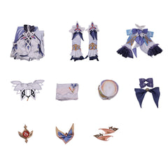 Genshin Impact Nicole Reeyn White Purple Dress Set Outfits Cosplay Costume