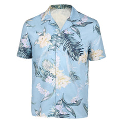 Nobody 2 (2025) Hutch Mansell Blue Printed Shirt Outfits Cosplay Costume