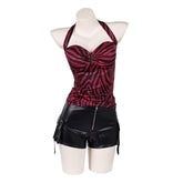 Obsession (2025) Nikki Freeman Red Vest Shorts Set Outfits Cosplay Costume