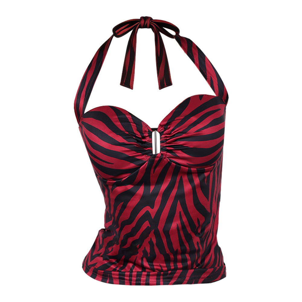 Obsession (2026) Nikki Freeman Red Black Striped Top Outfits Cosplay Costume
