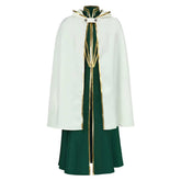 Octopath Traveler Temenos Mistral White Cloak Green Coat Cleric Outfits Cosplay Costume