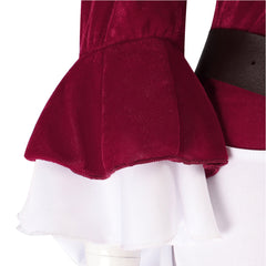 One Piece Baby 5 Maid Red Dress Outfits Cosplay Costume Halloween Carnival Suit