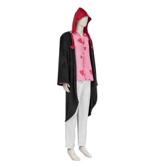 One Piece Donquixote Rosinante Pink Black Set Outfits Cosplay Costume Halloween Carnival Party Suit
