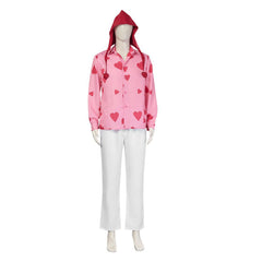 One Piece Donquixote Rosinante Pink Black Set Outfits Cosplay Costume Halloween Carnival Party Suit