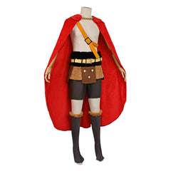 One Piece Elbaph Arc (2026) Luffy Red Brown Set Outfits Cosplay Costume