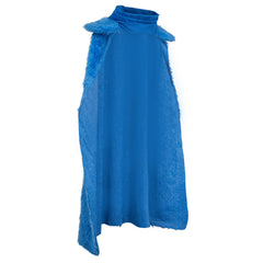 One Piece Elbaph Arc (2026) Sanji Blue Plush Cloak Outfits Cosplay Costume