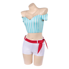 One Piece Heroines (2026) Nami Blue White Top Shorts Set Outfits Cosplay Costume