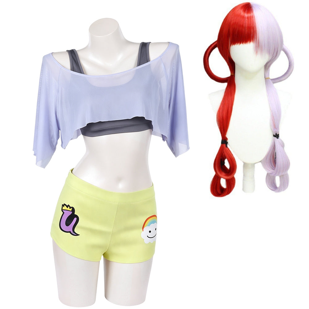 One Piece Heroines (2026) Uta Top Yellow Shorts Set Outfits Cosplay Costume