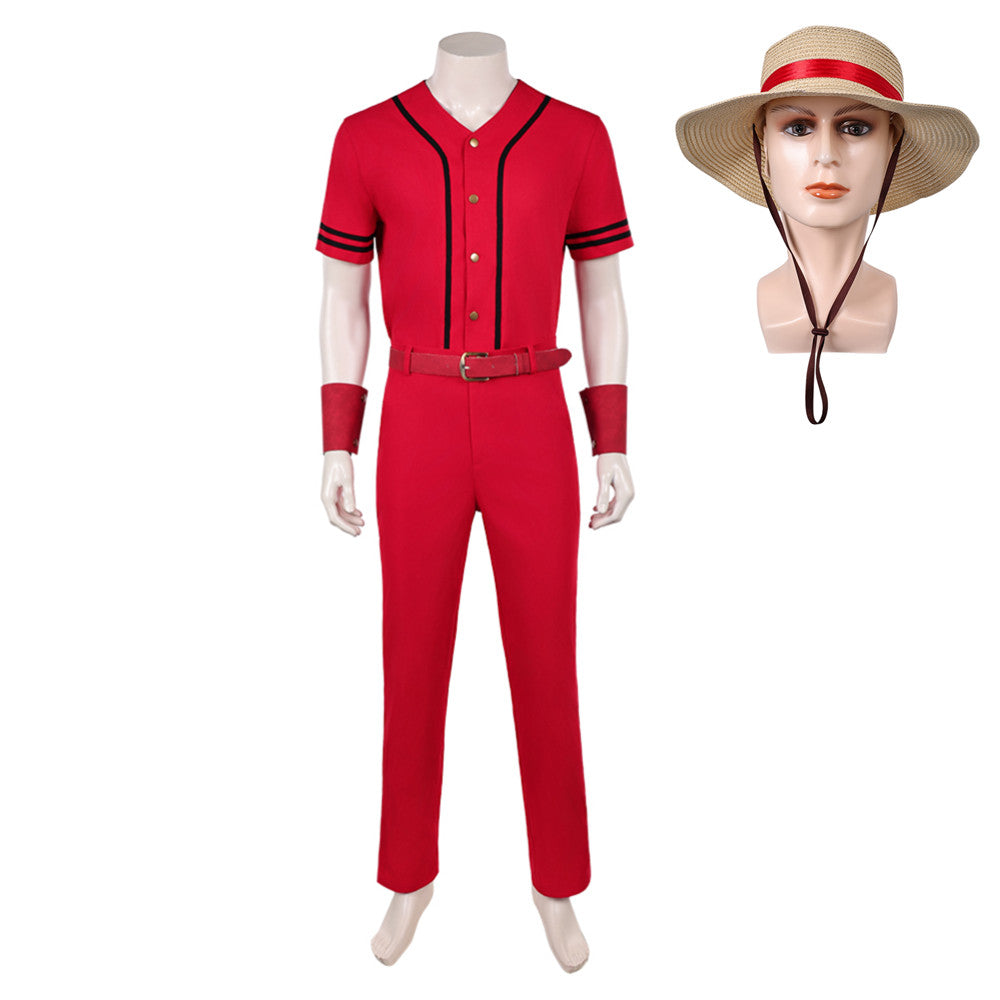 One Piece Live-action 2 (2026) Luffy Red Shirt Pants Set Outfits Cosplay Costume