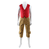 One Piece Live-action 2 (2026) Luffy Red Vest Brown Shorts Set Outfits Cosplay Costume