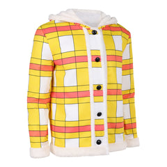 One Piece Live-action 2 (2026) Luffy Yellow Plaid Hoodie Jacket Outfits Cosplay Costume